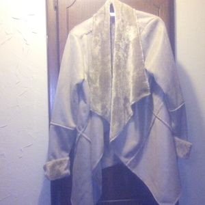 Faux suede side jacket